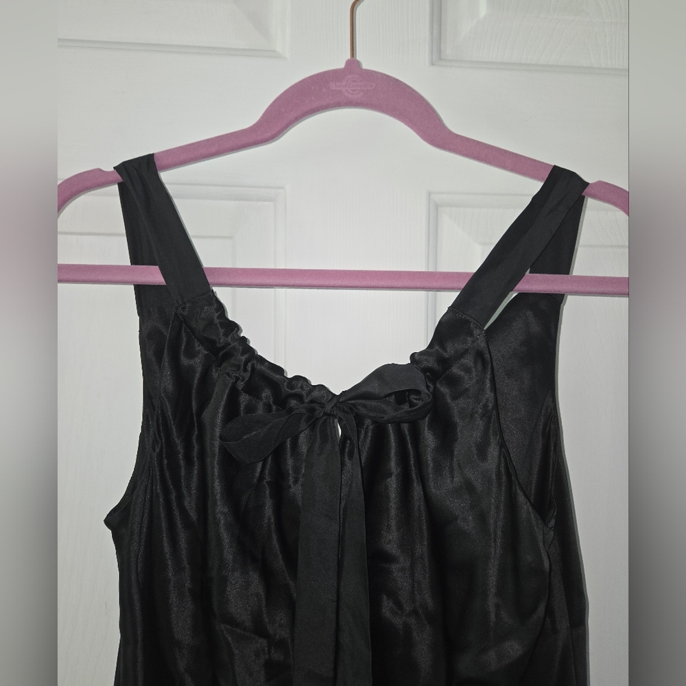 The Limited Silk Medium Bow Back Mini Little Black Dress - Picture 7 of 7